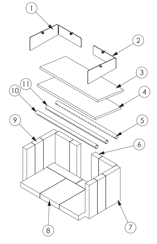 Repair Parts 4 Diagram and Parts List for US1100E-BL  US Stove Company Heating Stove